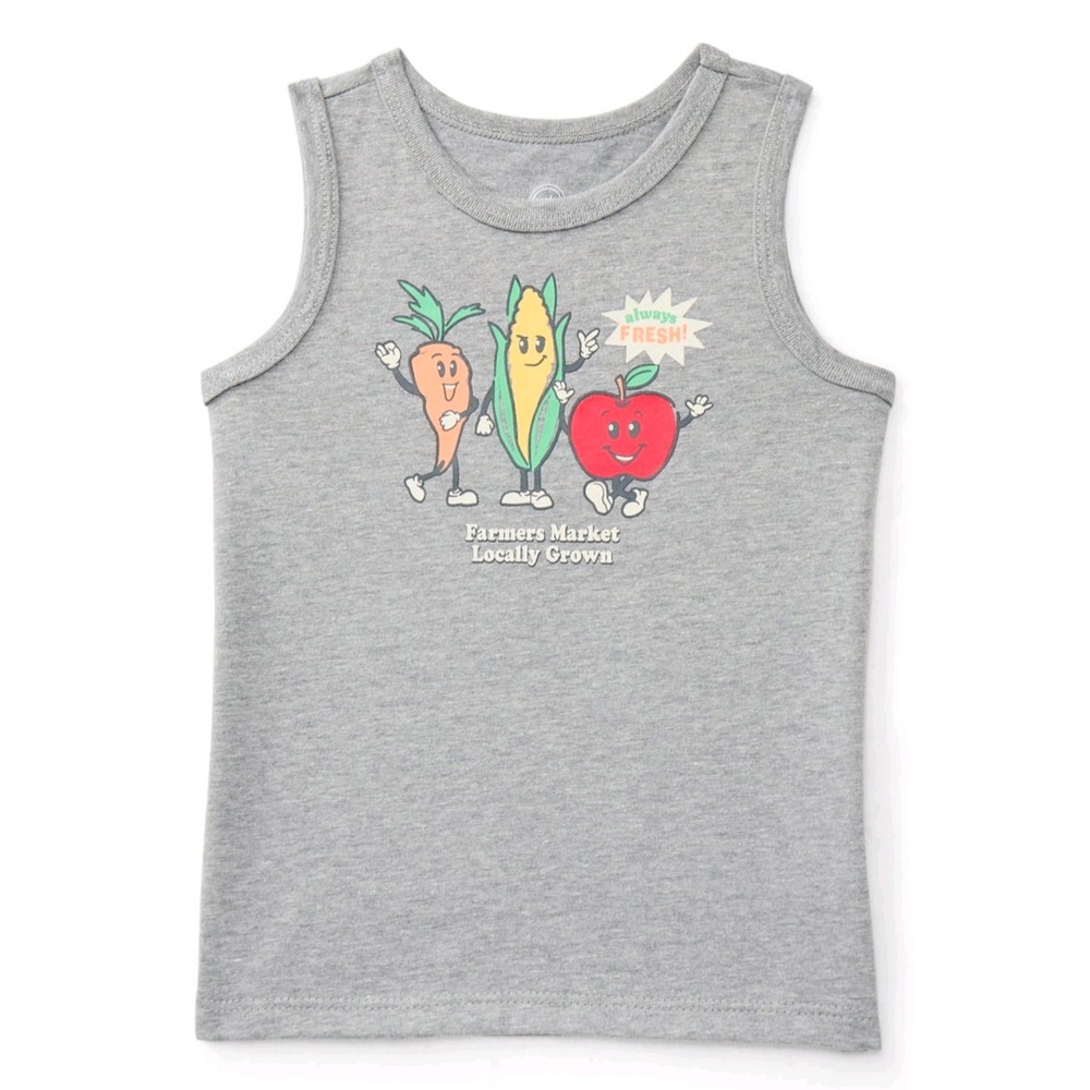 Boys Wonder Nation Farmers market gray tank top size 4T
